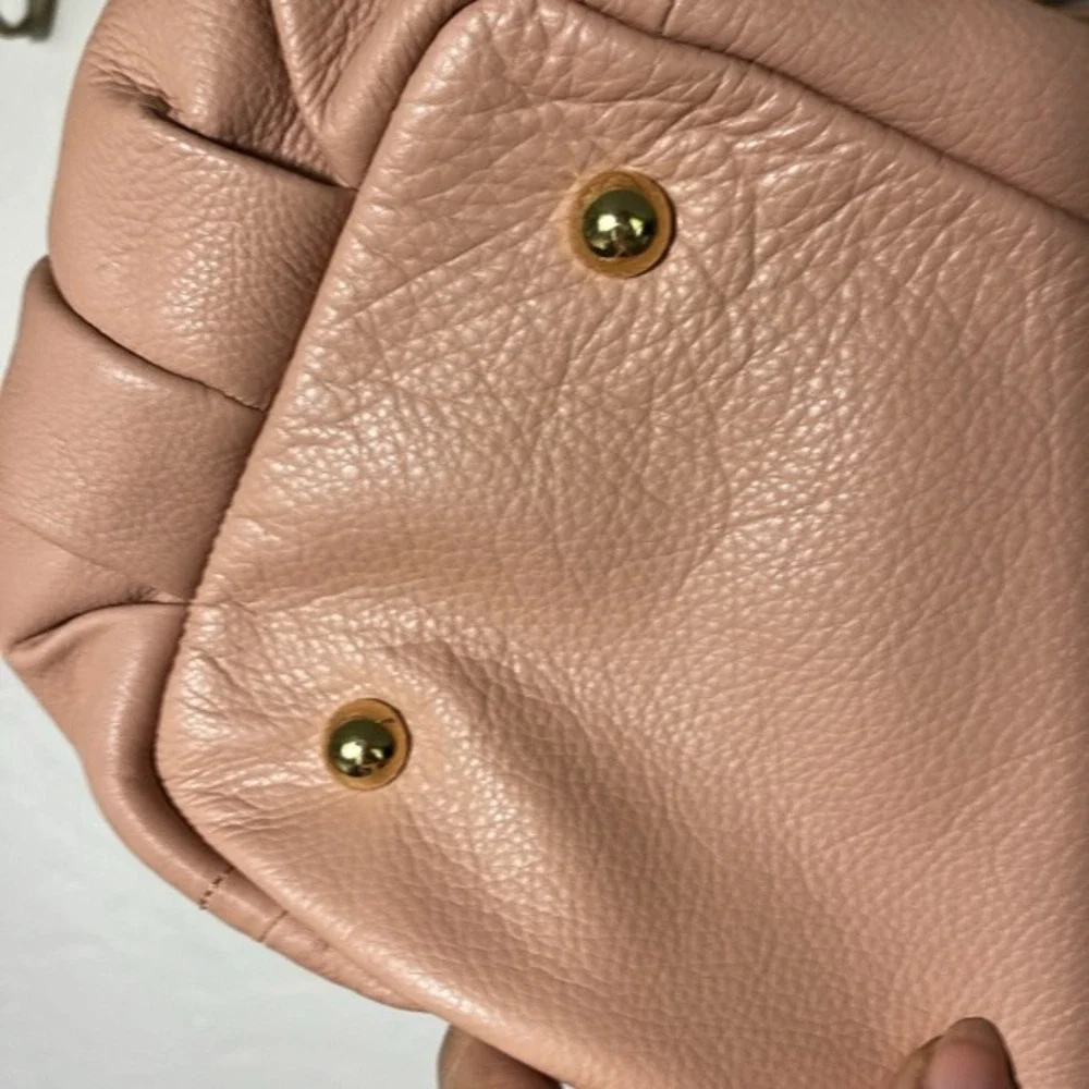 GILI Got It Love It Large LEATHER Soft Pink Satchel Crossbody Hobo‎ Bag PURSE